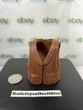 VTG Marx Johnny West Jay Best West BOTW Cowboy Western Brown Vest Toy Accessory