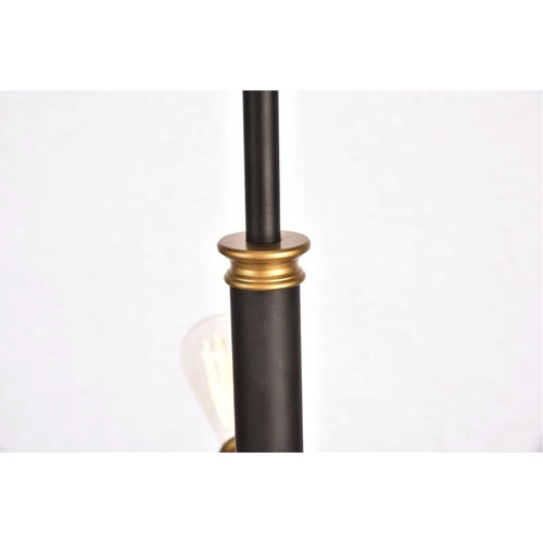 Living District LD8003D28BK Axel Chandelier Black and Brass - Picture 7 of 7