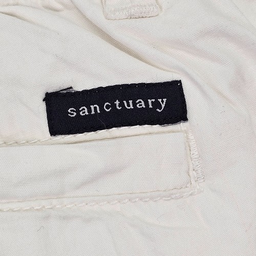 Sanctuary Renegade Cuffed Shorts Sz 25 Stretch White Coastal Vacation Sporty NWT - Picture 4 of 13