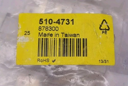 25x RS Pro 510-4731 Male to Male Spade Connector - 6.35 x 6.35mm Tab Size Crimp - Picture 2 of 4