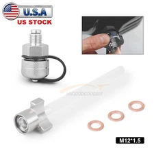 Quick Twist Oil Drain Valve for M12-1.50 with Stainless Drain Hose Attachment