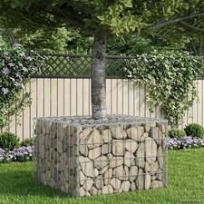 Gabion Raised Bed Silver 60 x 60 x 40 cm Galvanised Steel vidaXL