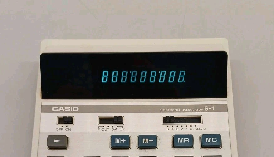 Vintage Casio S-1 Desktop Electronic Calculator Made in Japan  - Image 4 of 4