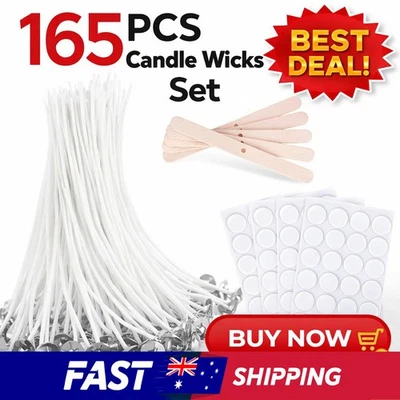 10/15cm Candle Wicks Pre Waxed Tabs Low Smoke Sustainers Cotton Tabs Core Holder - image 1 of 4