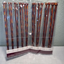 Knit Picks Straight Single Point RADIANT Wood Knitting Needle 10" Set US 4-11