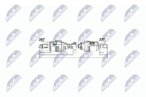 NTY Antriebswelle NPW-HD-014 FüR Honda Civic IX FK FB Tourer FB2 Vtec FK2-image