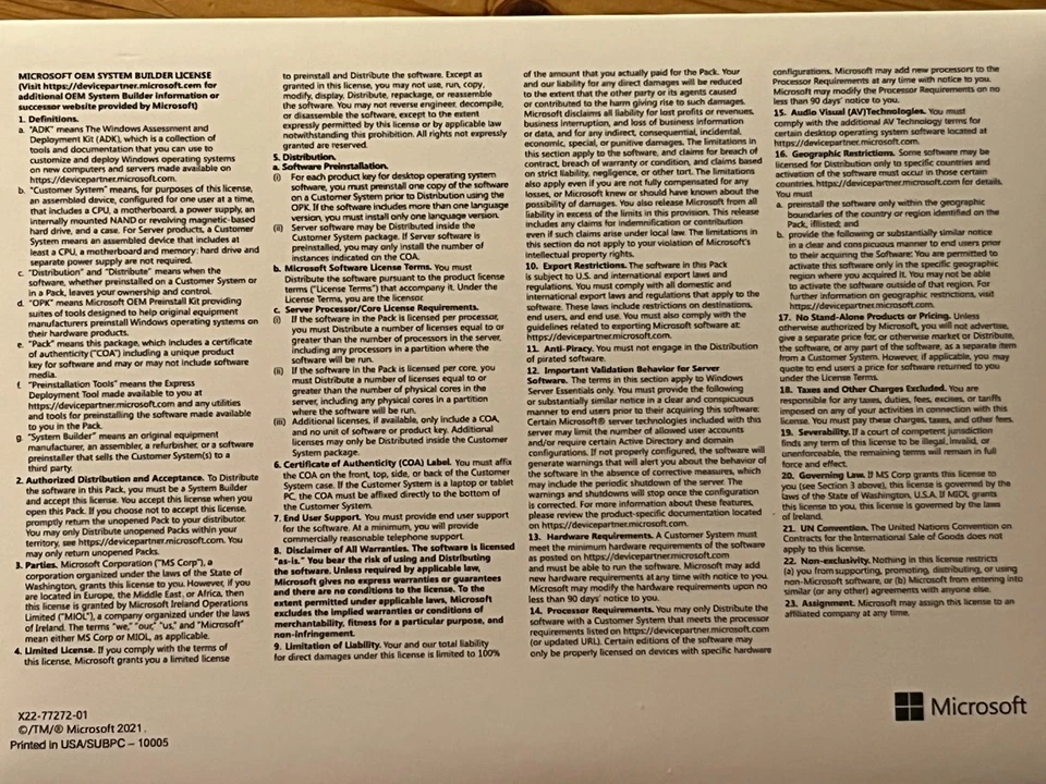 Microsoft Windows 10 Pro -64-bit Eng Intl 1 pk DSP OEI DVD - Image 2 of 2