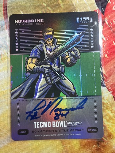 NOVACAINE BO JACKSON BATTLE ARENA TECMO BOWL AUTO STEEL JAY NOVACEK