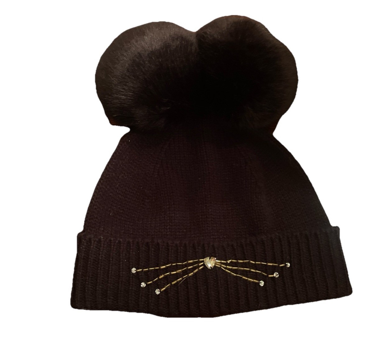 Cozy Black and Silver Knit Beanie by Kate Spade. 
NWT 
MSRP $55 Knit Beanie – Black Spade Tattoo main image 3