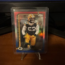 2025 Topps Chrome Football Rashan Gary RED WHITE BLUE Refractor #111 Packers