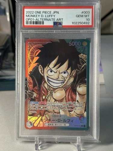 PSA 10 Monkey D. Luffy (Alt Art) OP01-003 ROMANCE DAWN - ONE PIECE Japanese 2022