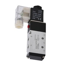 (4V210-06-AC220V) 2 Position 5 Way Pneumatic Solenoid Valve Aluminum Alloy