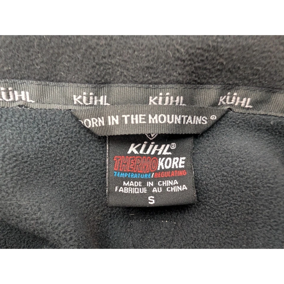 Kuhl Thor 1/4 Zip Pullover Sweater Men's Sz S Black Wool Thermo Kore Thumb Holes - Image 2 of 4