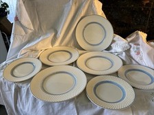 7 Pcs Vtg Spode Mansard Elaine: 4 Dinner Plates  3 Salad Plates. VGUC.