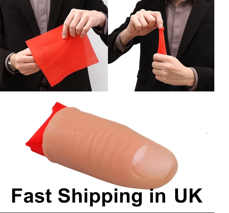 Thumb Tip Magic Fake Thumb Magicians Rubber Thumb Vanish Tricks Close Up UK - Image 4 of 4