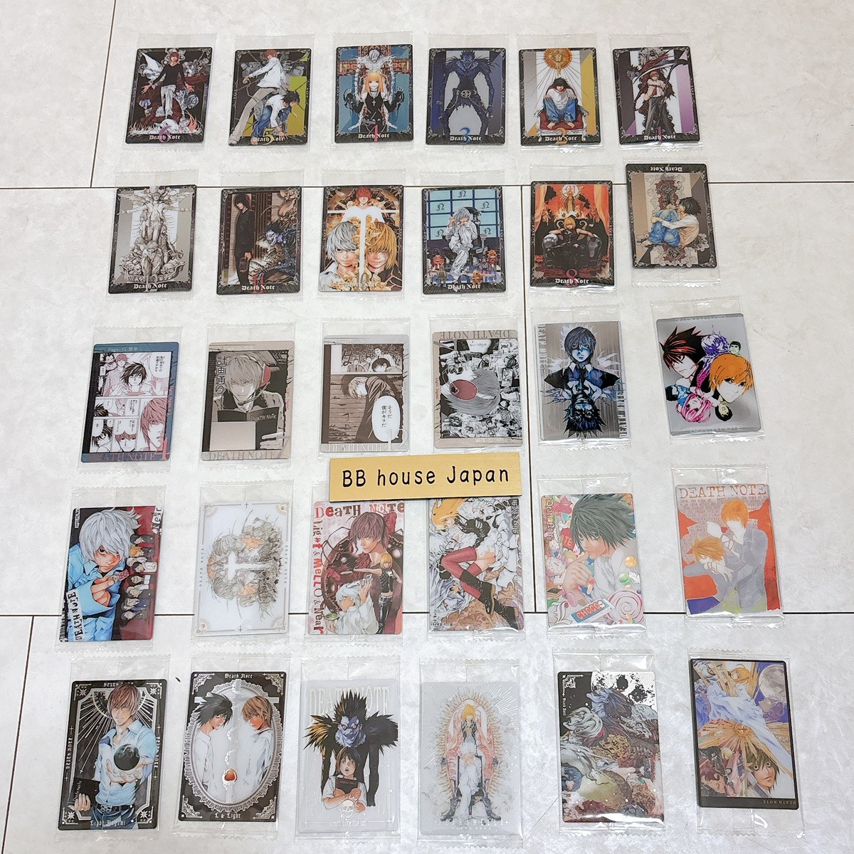 Death Note Wafer Metallic Plastic Card 30 Complete Set