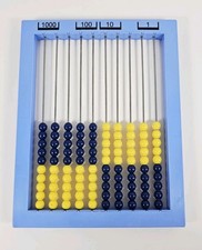 RightStart Math AL Abacus Blue Yellow Beads Homeschool Manipulative Used