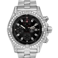 Breitling Super Avenger A13370 Auto 48mm Custom Diam Bezel/Lug Black Dial/Chrono