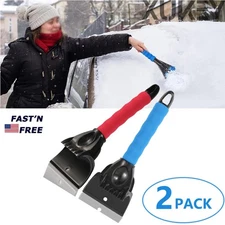 2 Pack Snow Brush & Ice Scraper Long 10" Snow Cleaner Auto Car RV Value Pack NEW