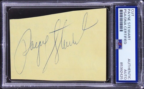 Payne Stewart Autographed Signed Authentic 2.5x3.5 Cut PSA/DNA Slabbed 