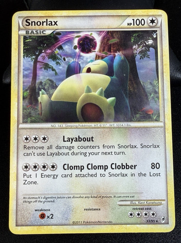 2011 Pokemon Snorlax Regular 33/95 MP
