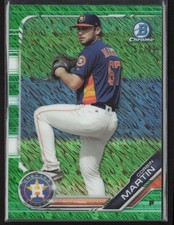 2019 Bowman Chrome #BCP-227 Corbin Martin Prospect Green Shimmer Refractor #/99