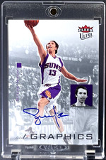 Steve Nash  2007-08 Fleer Ultra Autographics Blue Suns HOF MVP SP On Card Auto
