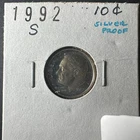1992 S Roosevelt Dime Silver Proof Sharp Features