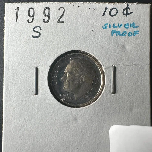 1992 S Roosevelt Dime Silver Proof Sharp Features