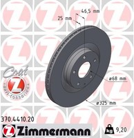 2X Bremsscheibe Coat Z Zimmermann 370.4410.20 FüR Mazda MX 30 DR Skyactiv DR1W