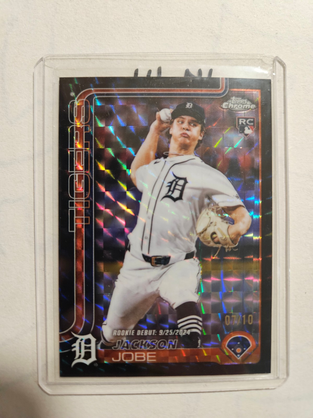 2025 Topps Chrome Update Jackson Jobe Black Geometric /10 Rookie Debut USC48 RC
