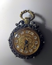 Raro Orologio e spilla D'epoca Melux- Oro e Argento - Diamanti e Rubini