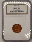 1945-S Lincoln Wheat Cent NGC  MS67RD  **AMAZING ORANGE/RED TONING**