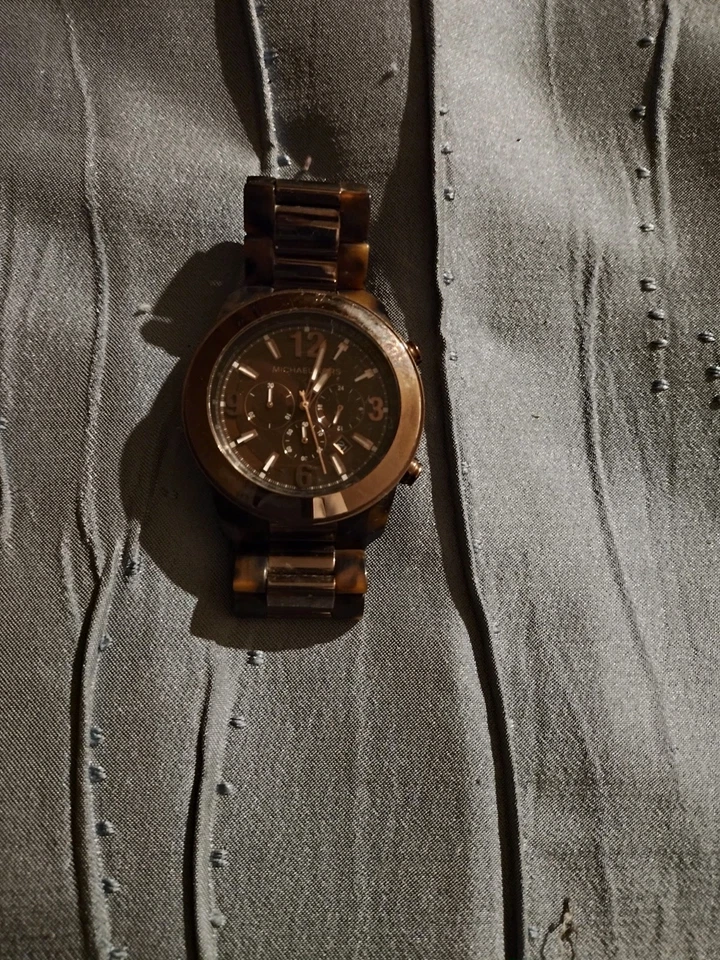 Reloj Michael Kors Hombre Necesita Reparación Piezas Falta Dial Giratorio Foto 3 de 4