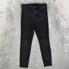 American Eagle Hi Rise Jegging Women's 6 Short Black Next Level Stretch Pants