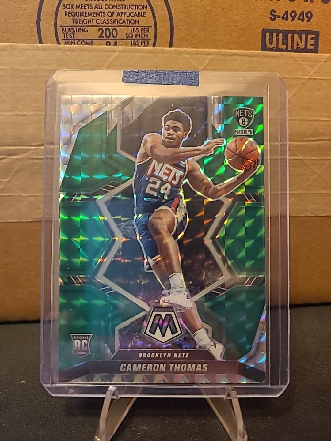 2021-22 Panini Mosaic Basketball Green Mosaic #215 Cameron Thomas