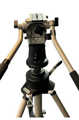 Vinten Vision 10LF  Tripod System with 100mm bowl adapter, 2 arms, and tripod