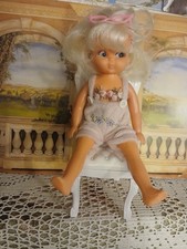 Blue Box Blonde Doll With Chair. Vintage Doll. Good Condition.