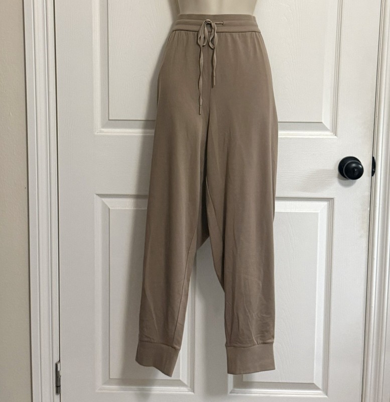 Eileen Fisher Ankle Pants, 90% Organic Cotton 10% Elastane,Driftwood, Size XL