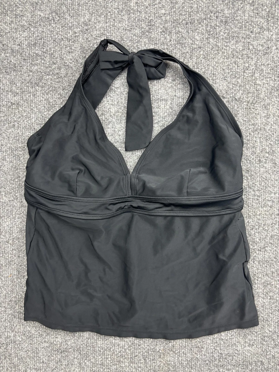 Haut De Maillot De Bain Tankini Athleta Roca Chica - Taille M, Imprimé Noir à Volants, Occasion