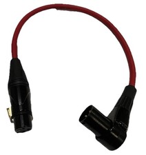 3 Pin XLR Male to Right Angle Female Balanced Cable Red 1.5ft