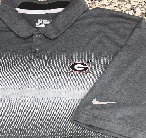 Nike Tour Performance Georgia Bulldogs Golf Men’s Polo Shirt Gray Size XXL - 第 1/7 張圖片