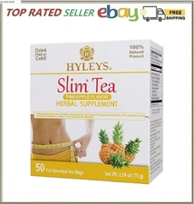Hyleys Slim Tea Pineapple Detox Cleanse – 50 Herbal Tea Bags Weight Loss.