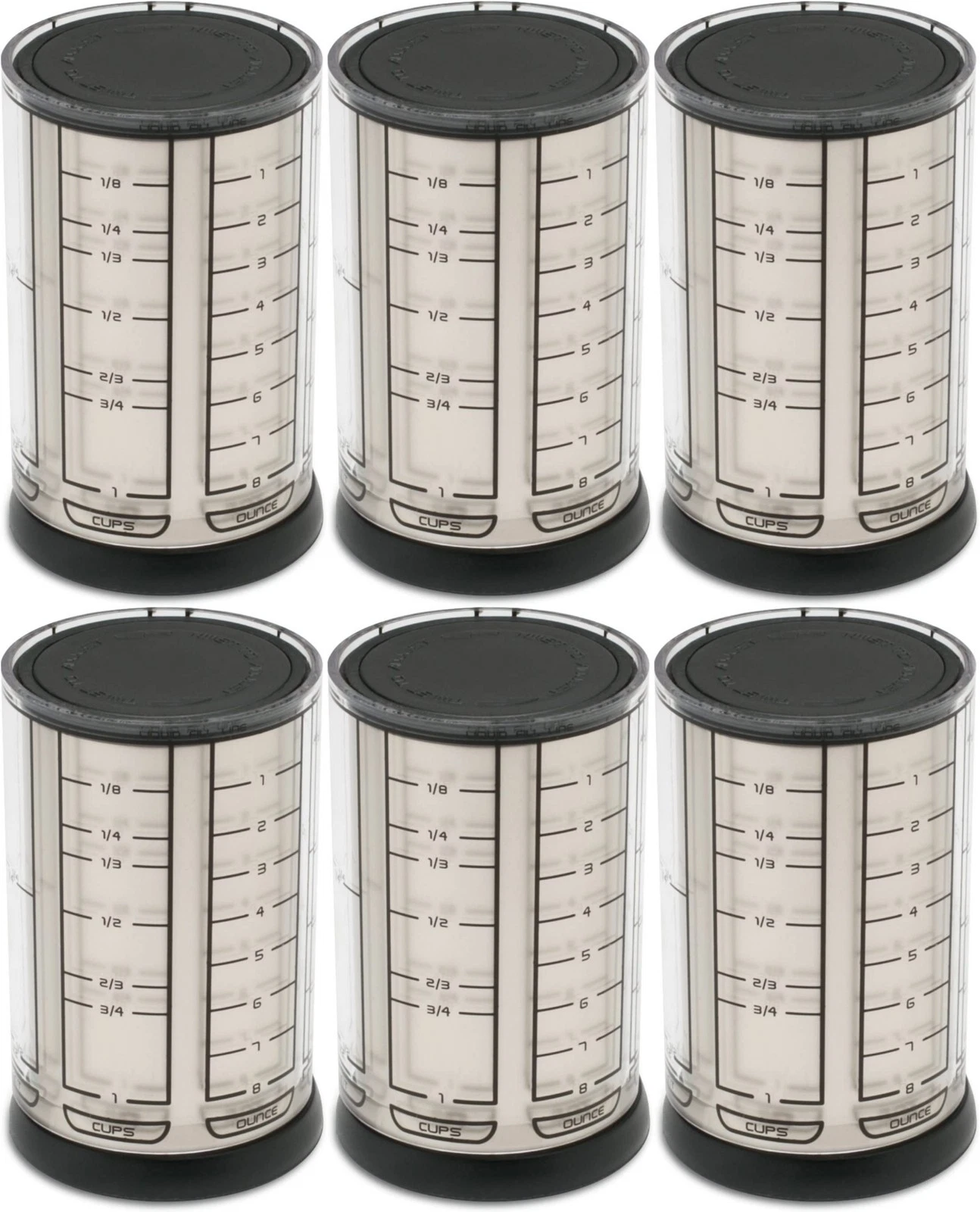 KitchenArt Pro 1 Cup Adjust-A-Cup - Satin (6-Pack)