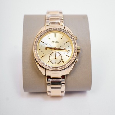 Fossil BQ3658 Vale Chronograph Gold-Tone Stainless Steel Women's Watch 