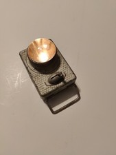 Ancienne lampe de poche à verre loupe Allemande- Piles En État De Marche.