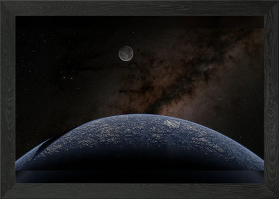 Gerahmtes Wandbild Poster Leinwanddruck Bild Bergfinsternis