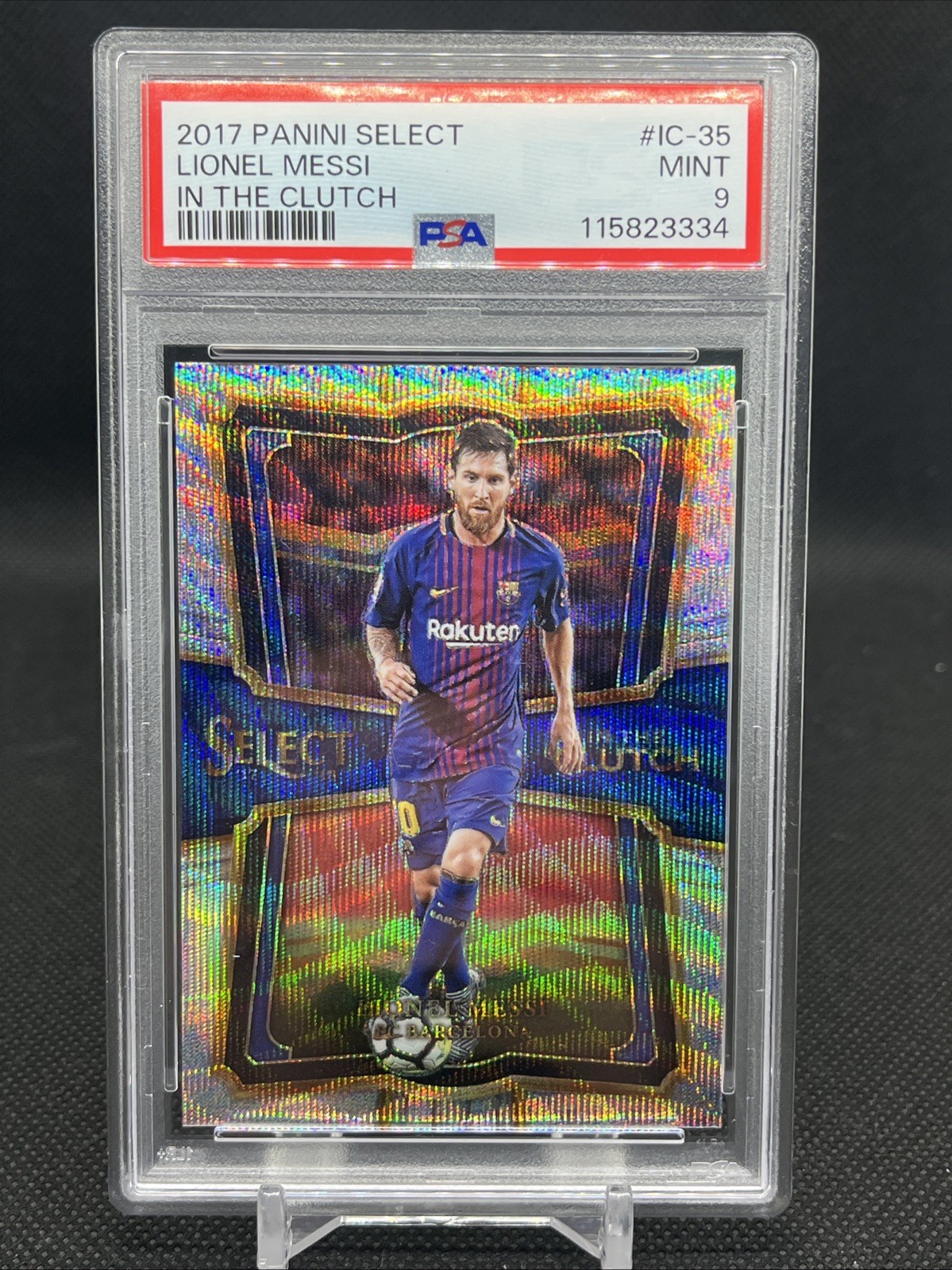 2017 Panini Select Lionel Messi In The Clutch PSA 9 Mint #IC-35 Argentina