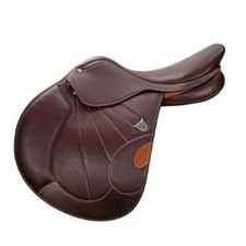 Premium Leather Jumping Saddle: Classic English Equestrian Gear