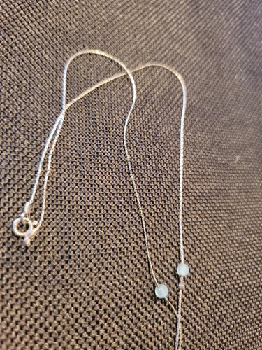Dainty Sterling Silver And Moonstone Necklace - Picture 4 of 7